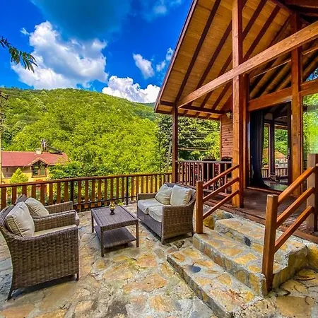 Chalet Ormanin Icinde Modern Ahsap Agac Ev